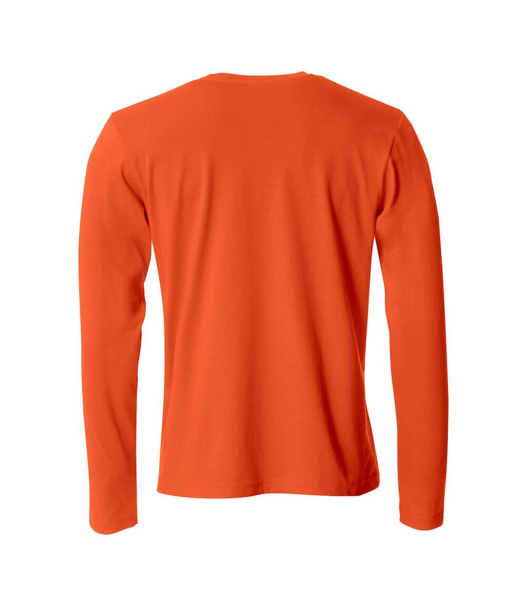 Mens Melange Long-sleeved T-shirt Blood Orange Clique-2