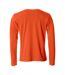 Mens Melange Long-sleeved T-shirt Blood Orange Clique-2