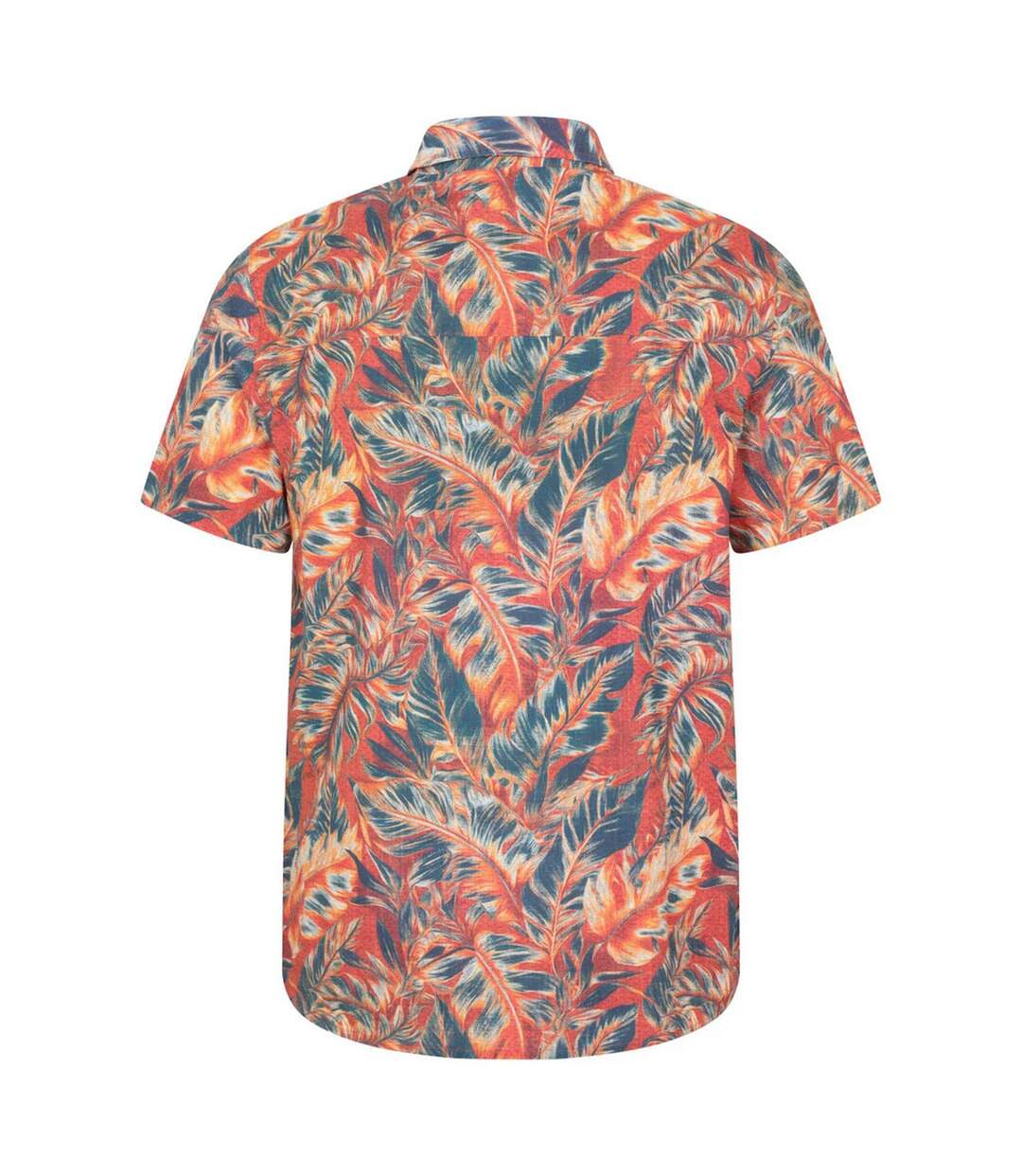 Chemise Manches Courtes Motif/style Feuilles Tropicales Homme Orange Vif Imprimé Mountain Warehouse-2
