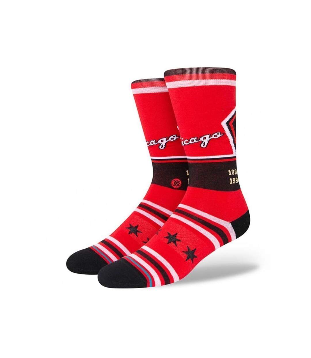 STANCE Chaussettes Homme Coton BULLS CE 2022 Rouge Noir NBA-1