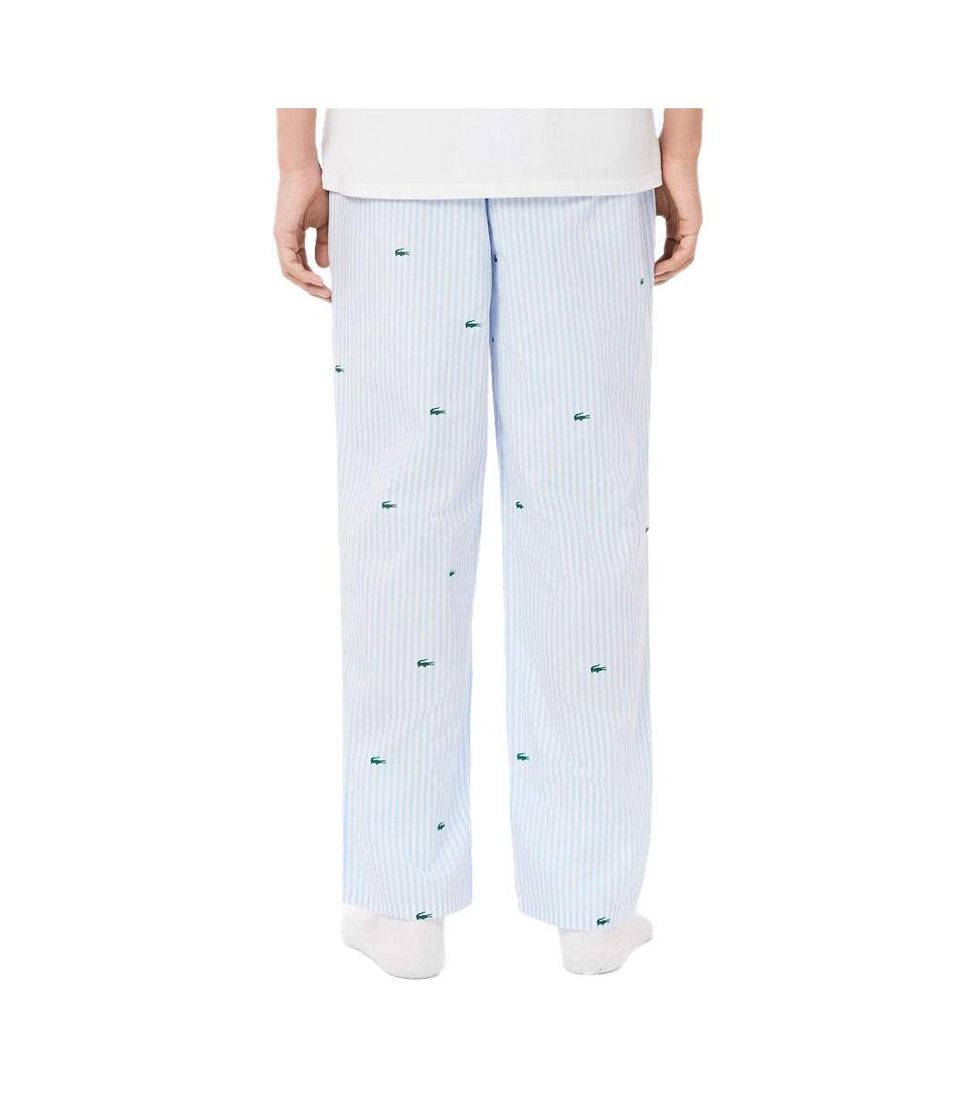 Pantalon de pyjama bleu/blanc homme lacoste striped-2