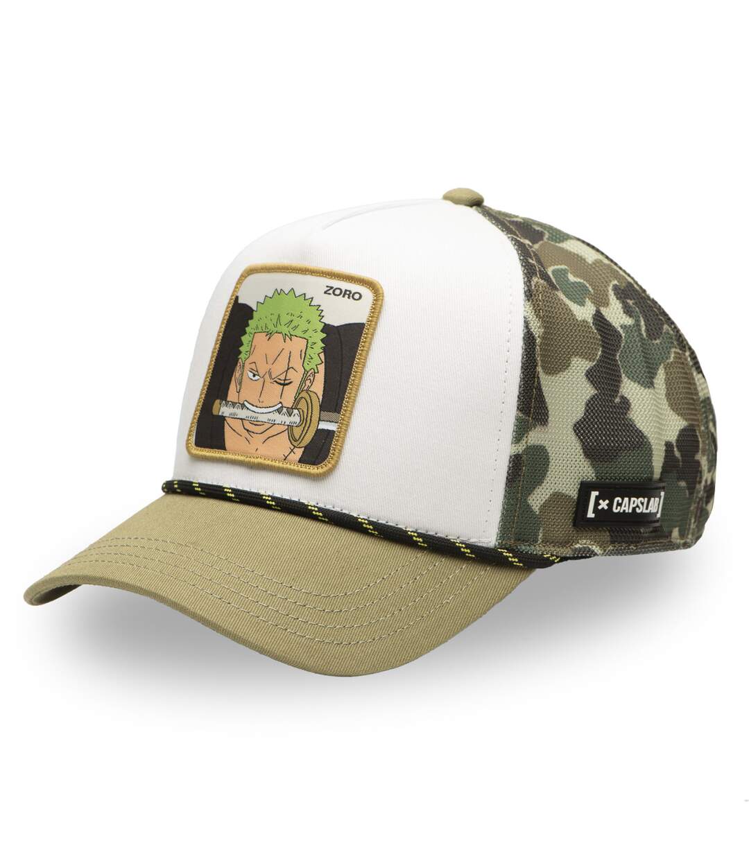 Casquette trucker premium avec filet One piece Zoro Camo Capslab-1