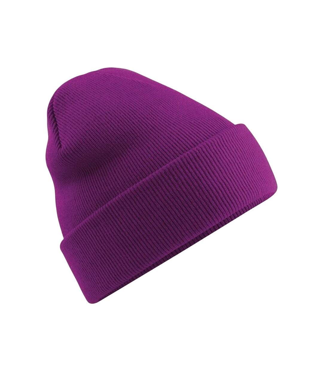 Bonnet tricoté unisexe magenta Beechfield-1