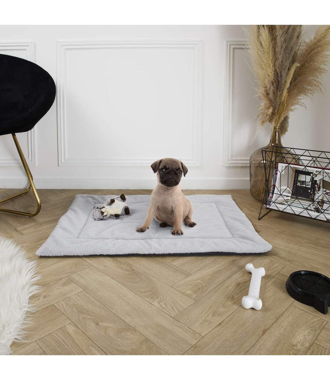 Tapis doux Jazz pour chien et chat - Gris-3