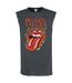 Amplified Mens Hot Tongue The Rolling Stones Tank Top (Charcoal) - UTGD1714