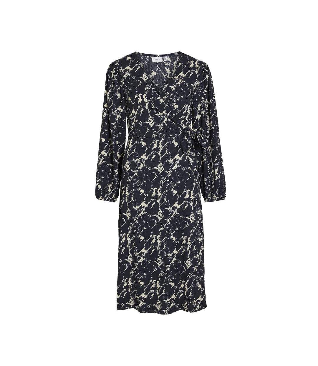 Robe marine femme vila soffen-2