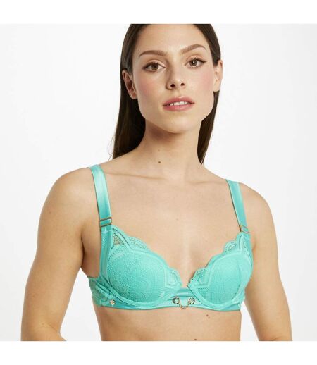 Soutien-gorge ampliforme coque moulée vert Laura