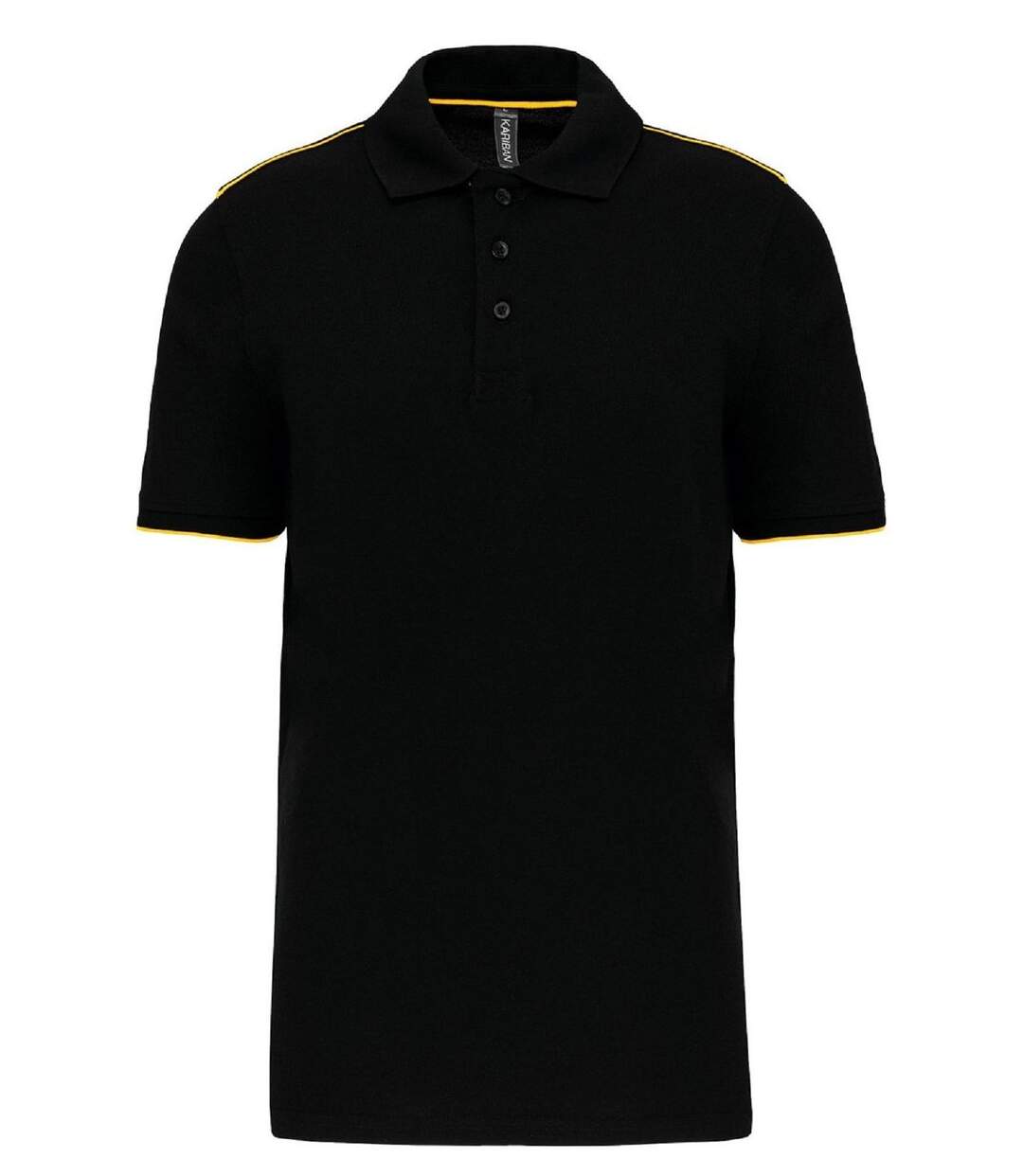 Polo professionnel DayToDay pour homme - WK270 - noir et jaune