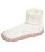 Isotoner Chaussettes d'intérieur femme maille torsadée, picots antidérapants-1