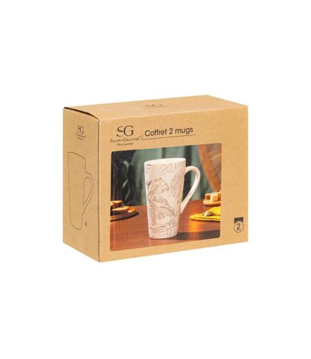 Lot de 2 Mugs Toucan 50cl Blanc