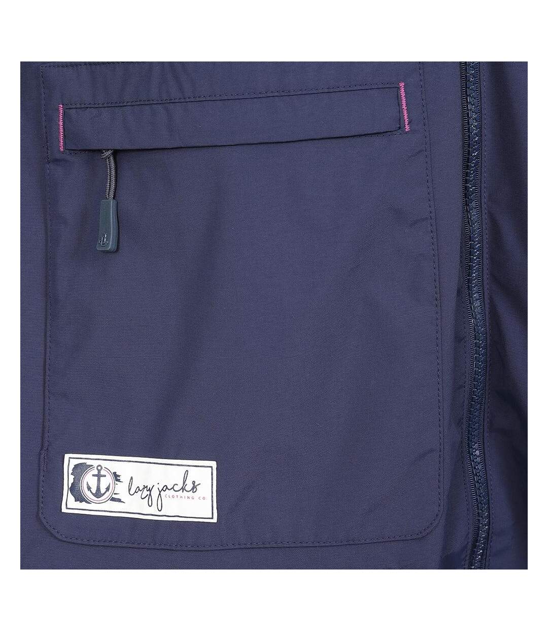 Womens/ladies Long Waterproof Jacket Marine Lazy Jacks-3