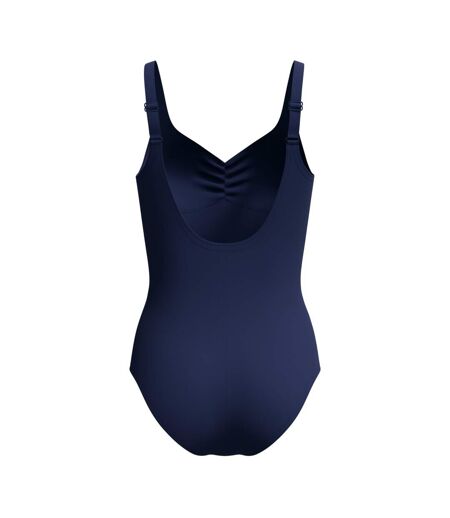 Maillot De Bain 1 Pièce À Bretelles Ajustables Motif/style Uni Aquanite Femme Bleu Marine Speedo
