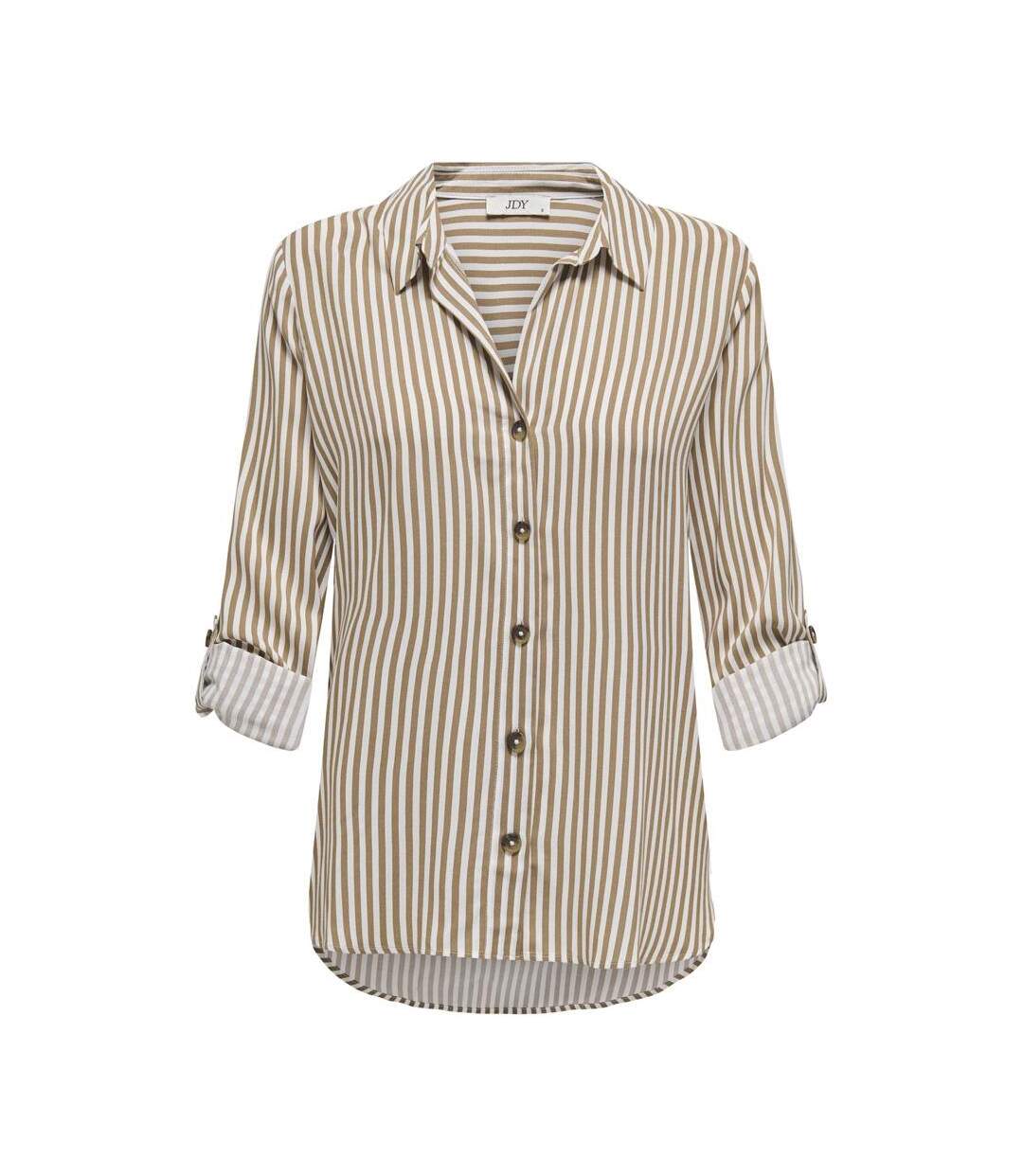 Chemise blanc/camel femme jdy laurel-1