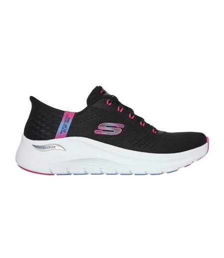 Baskets Arch Fit 2.0 Easy Chic Femme Noir Rose Vif Skechers