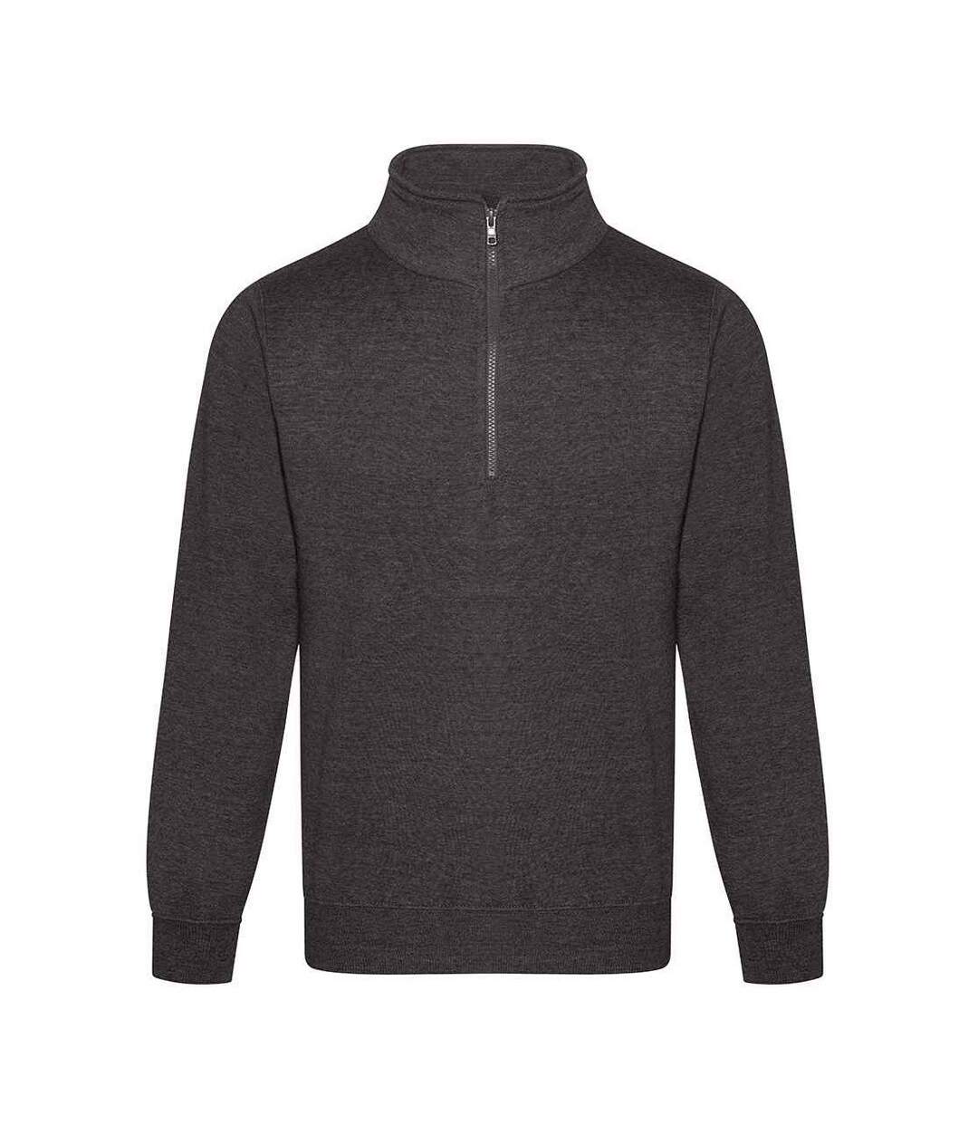 Mens quarter zip sweatshirt charcoal PRO RTX