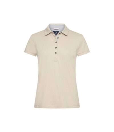 Womens/ladies Advantage Premium Polo Shirt Beige Cutter & Buck