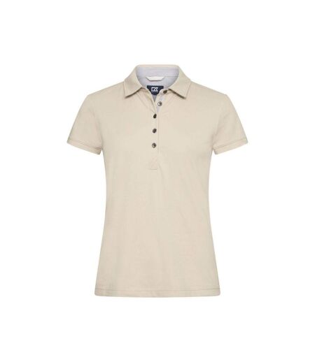 Womens/ladies Advantage Premium Polo Shirt Beige Cutter & Buck