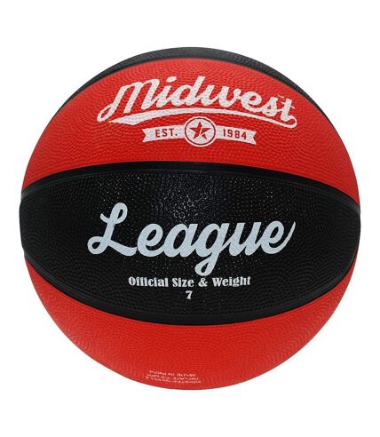 Midwest - Ballon de basket LEAGUE (Noir / rouge) (Taille 5) - UTRD1220