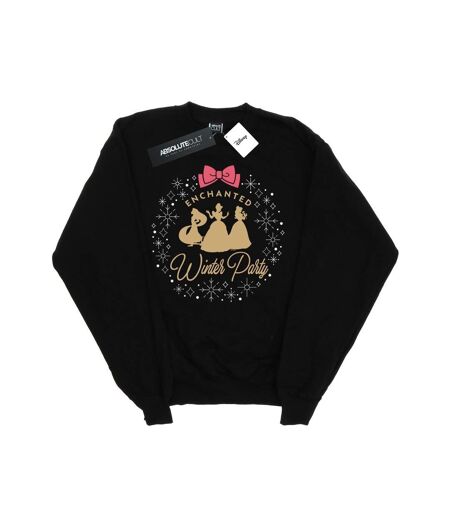 Disney Sweat-shirt Princesse enchantée de la fête de l'hiver - Femmes/Dames (Noir) - UTBI33030