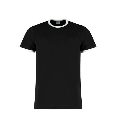 T-shirt fashion hommes noir / blanc Kustom Kit