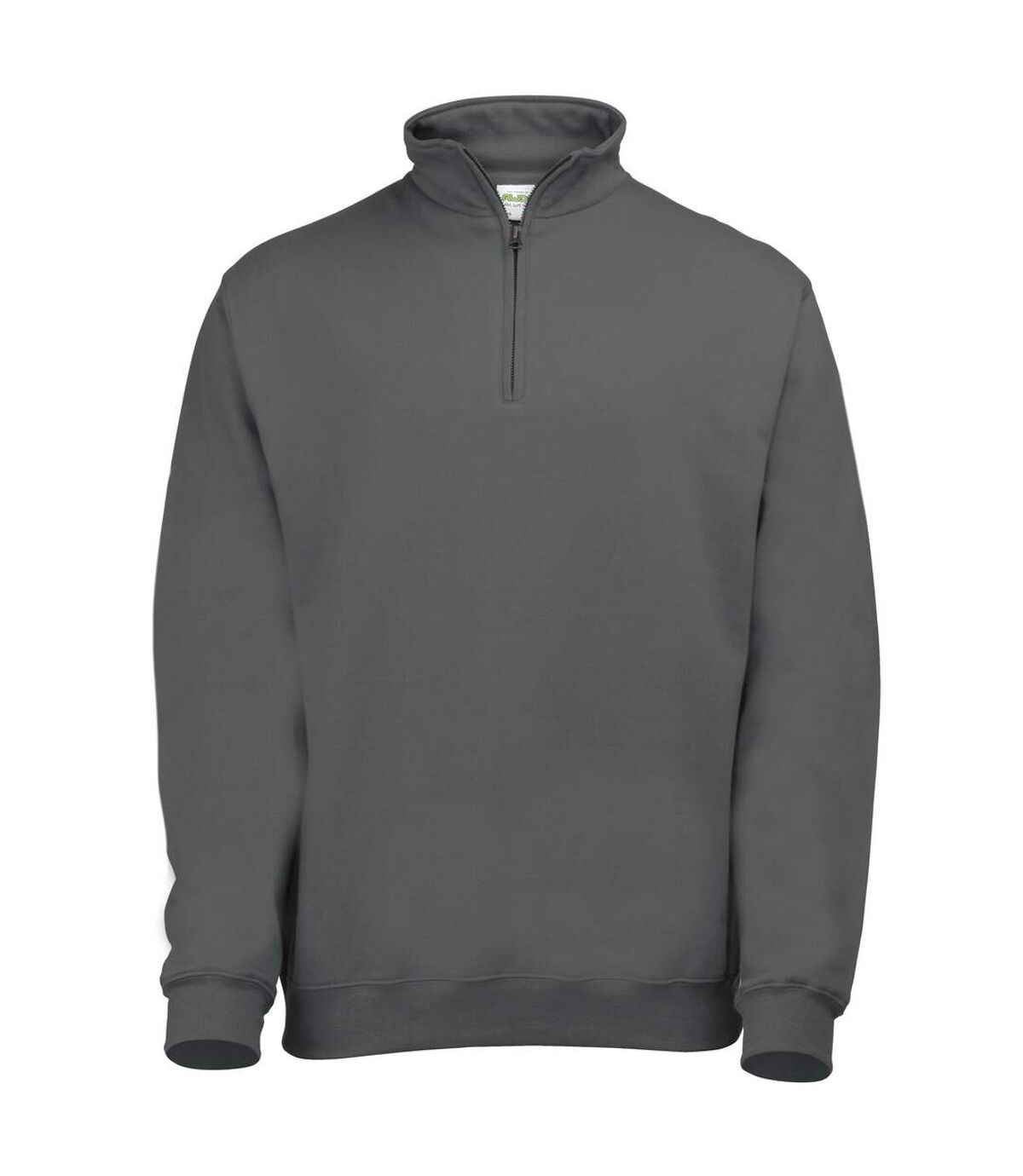 Awdis Mens Plain Sophomore ¼ Zip Sweatshirt (Charcoal)