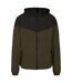 Veste Coupe-vent Adulte Olive Foncée Noir Build Your Brand-1