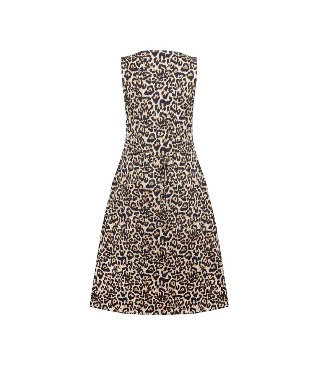 Robe Mi-longue Sans Manches Femme Beige Noir SoulCal-2