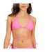 Womens/ladies Wrap Tie Neck Bikini Top Neon Pink Brave Soul-4