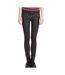 Jean simili cuir slim noir femme kaporal sable-1