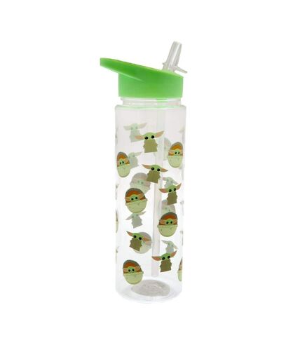 Star Wars: The Mandalorian Grogu Plastic Water Bottle (Green/Clear) (One Size) - UTTA9659