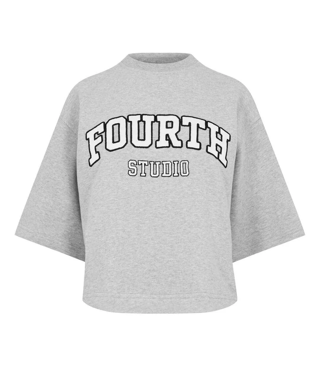 Womens/ladies Studio Oversized T-shirt Grey 4th & Reckless-2