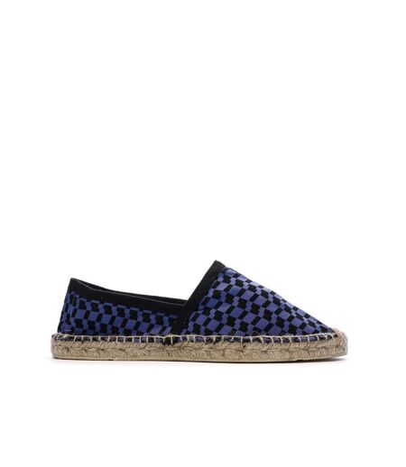 Espadrilles damier bleu/noir homme ushuaia dimitri