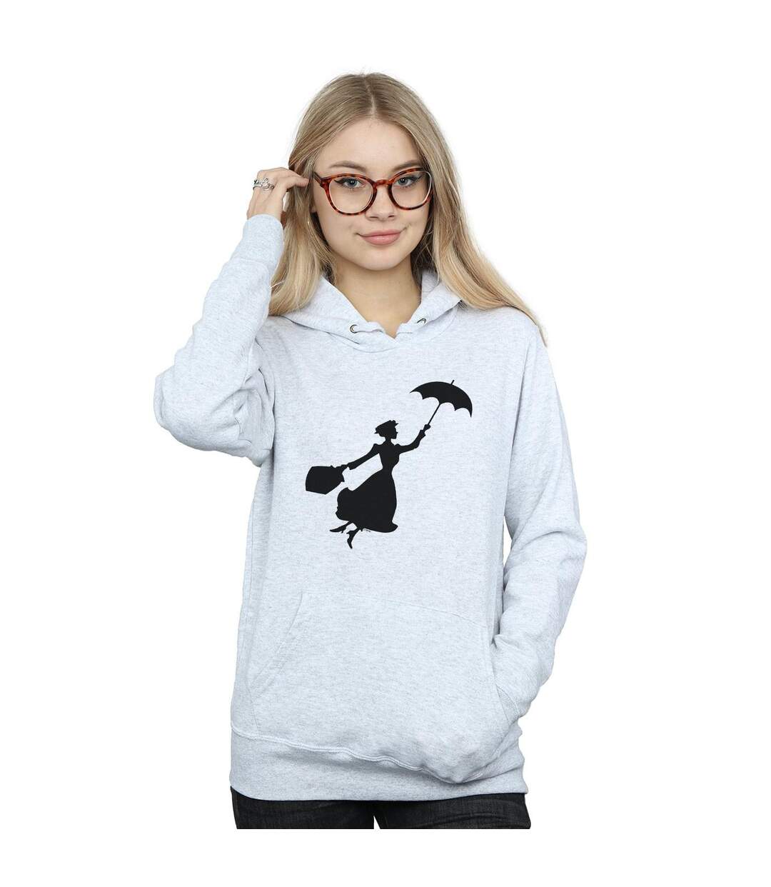 Disney Sweat à capuche à silhouette volante Mary Poppins Femmes/Dames (Gris sportif) - UTBI5209-2