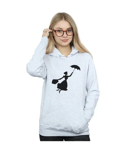 Disney Sweat à capuche à silhouette volante Mary Poppins Femmes/Dames (Gris sportif) - UTBI5209