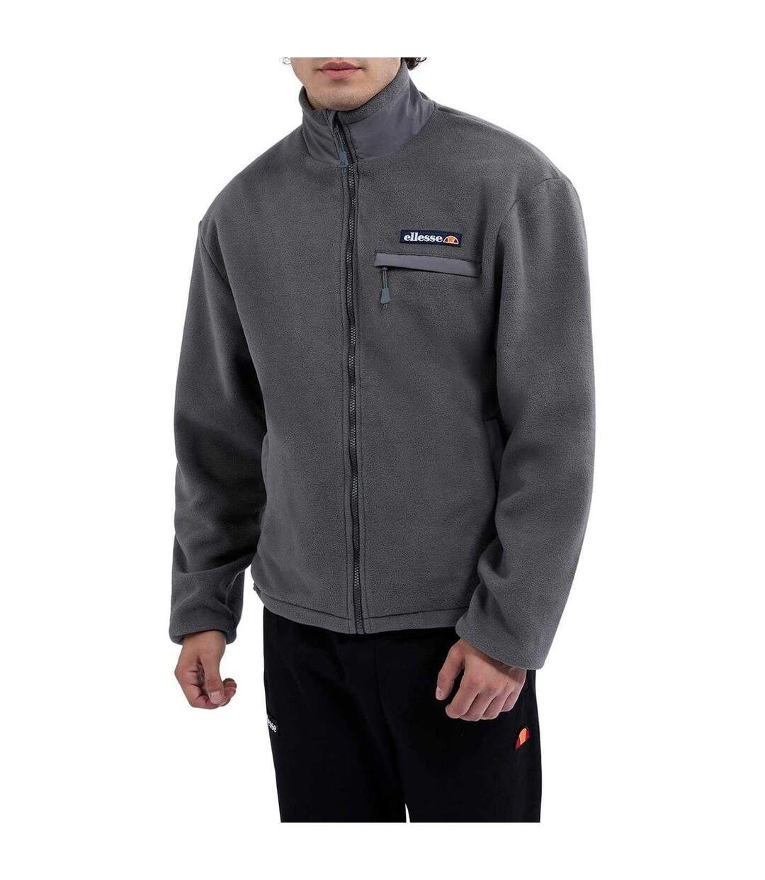 Mens Maseben Fleece Jacket Dark Grey Ellesse-2
