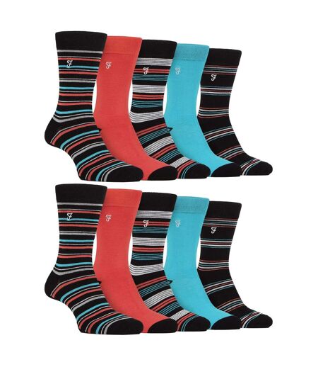 Lot de 10 paires de chaussettes en bambou brillant pour hommes