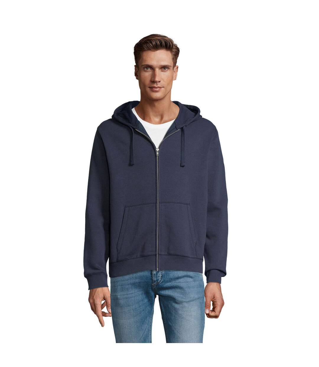 Veste À Capuche Spike Homme Bleu Marine Français SOLS-1