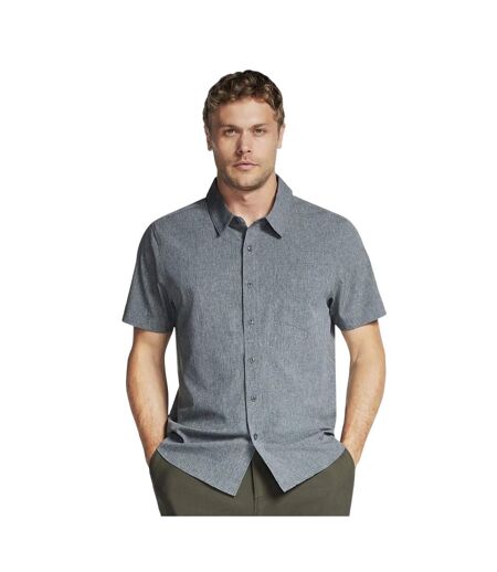 Mens go walk air short-sleeved shirt black/charcoal Skechers