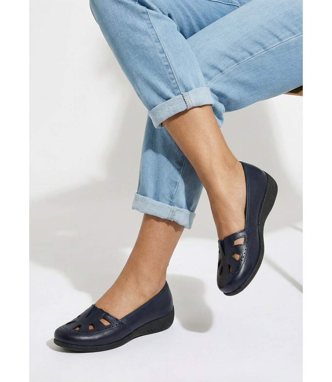 Mocassins cuir largeur confort élastiqué-3