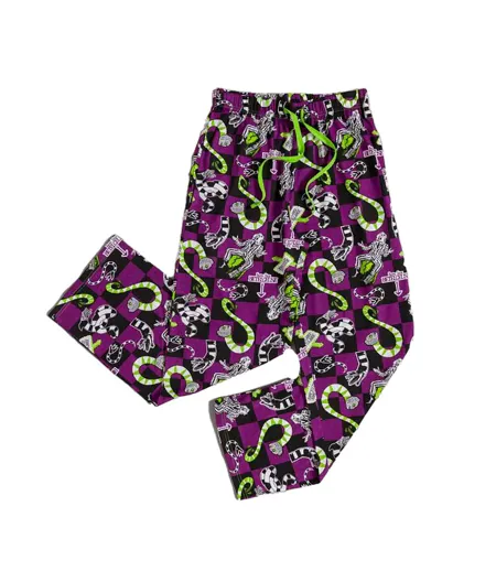 Pantalon De Détente Motif Ver Des Sables Motif/style Imprimé Intégral Adulte Violet Beetlejuice