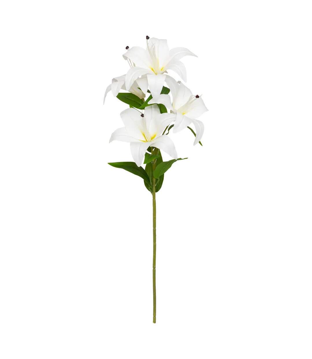 Tige Artificielle 4 Lys Jago 80cm Blanc-1
