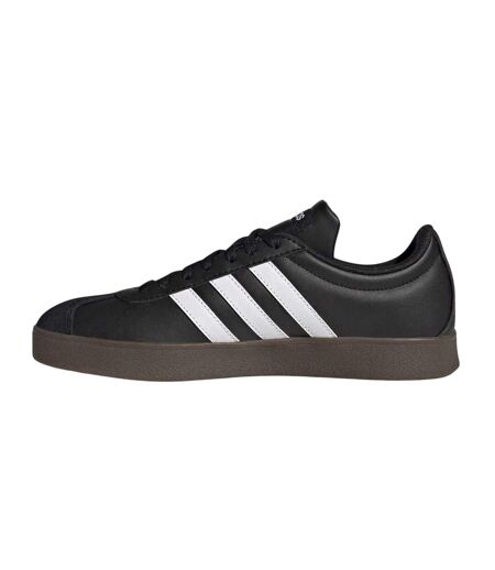 Womens/ladies 3 Stripes Synthetic Trainers Black White Gum Adidas