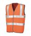 Mens safety hi-vis vest fluorescent orange SAFE-GUARD by Result