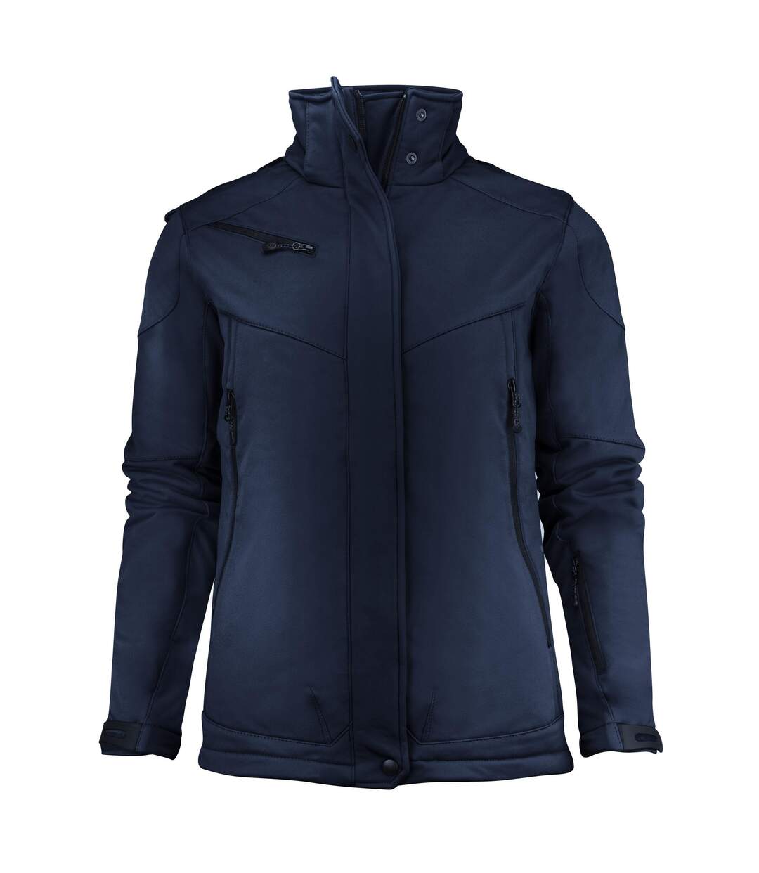 Womens/ladies Skeleton Soft Shell Jacket Dark Navy Printer-2