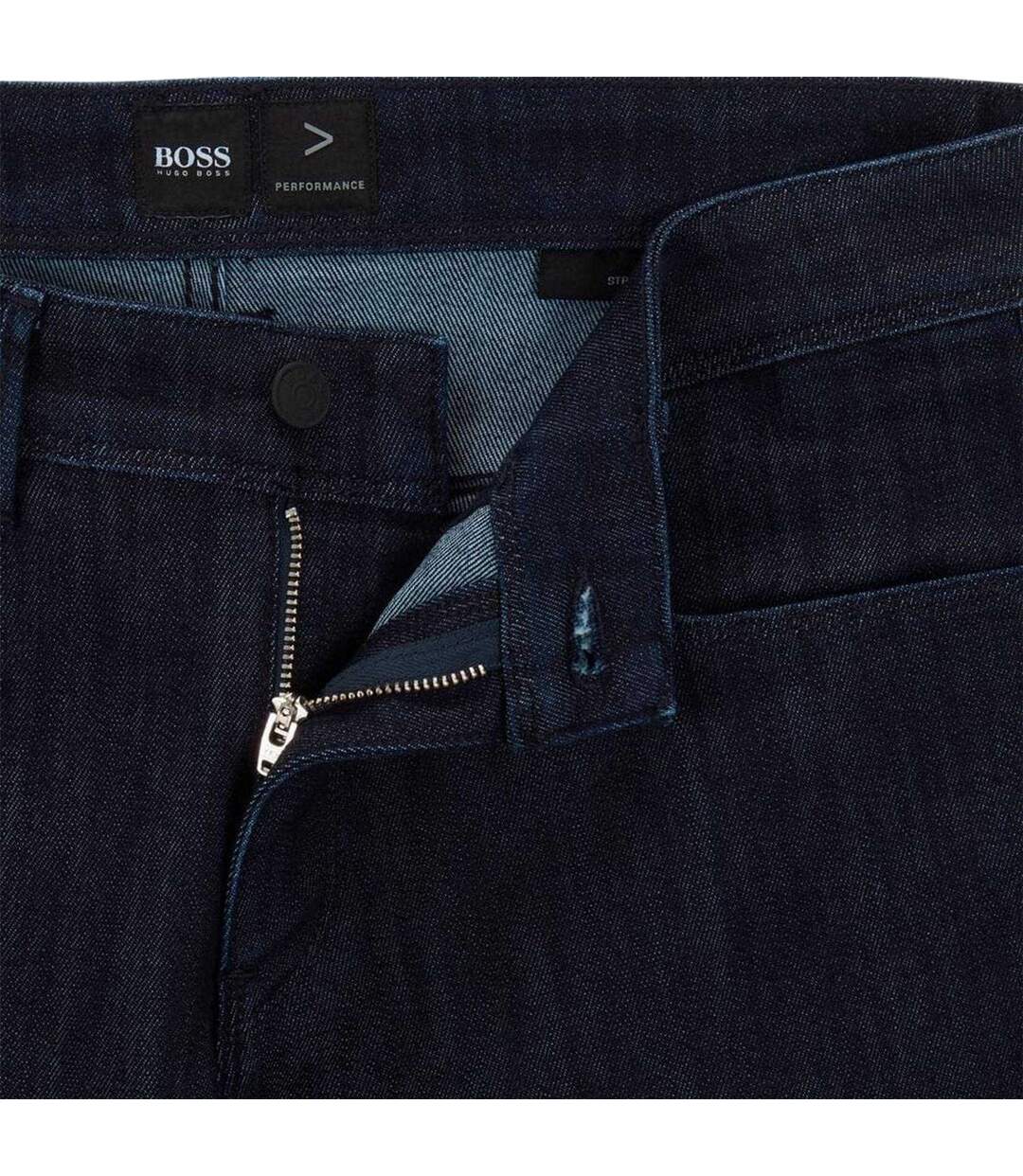 Mens Delaware3 Dark Wash Slim Jeans Navy Boss-4
