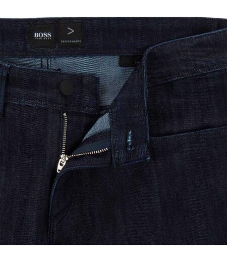 Mens Delaware3 Dark Wash Slim Jeans Navy Boss