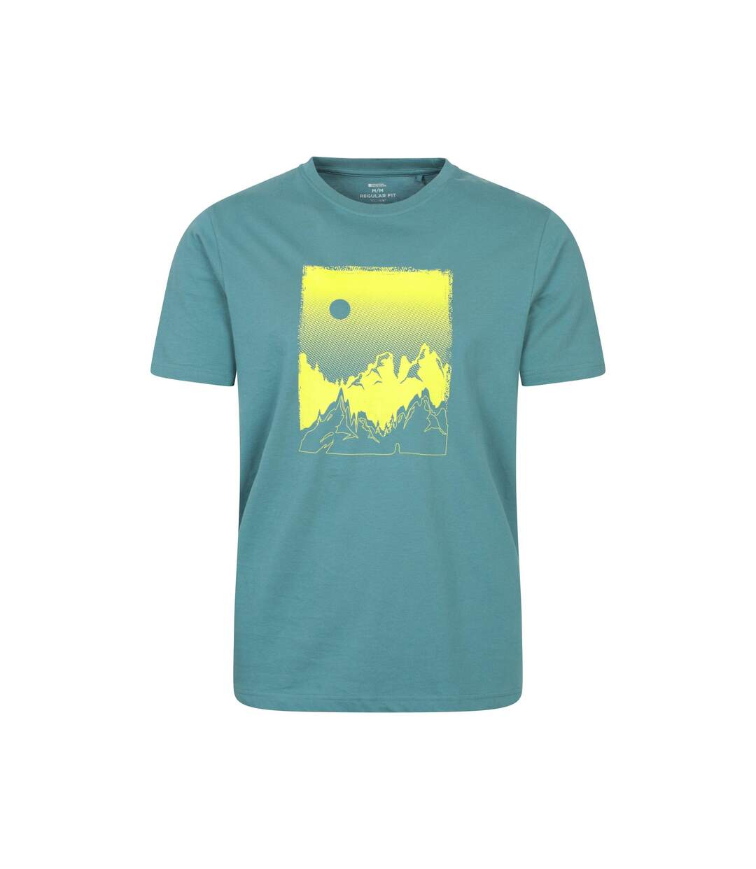 Mens Sunrise Organic T-shirt Petrol Mountain Warehouse-1