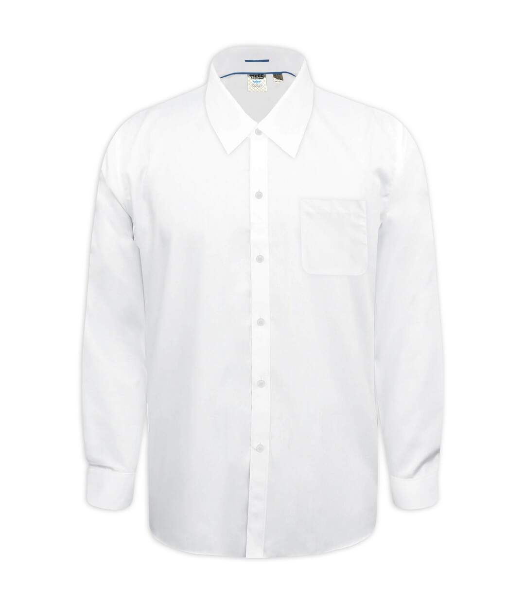 Duke Mens Aiden Kingsize Long Sleeve Classic Regular Shirt (White) - UTDC197-2