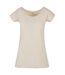 T-shirt À Col Large Pour Femme/femme Sable Build Your Brand-1
