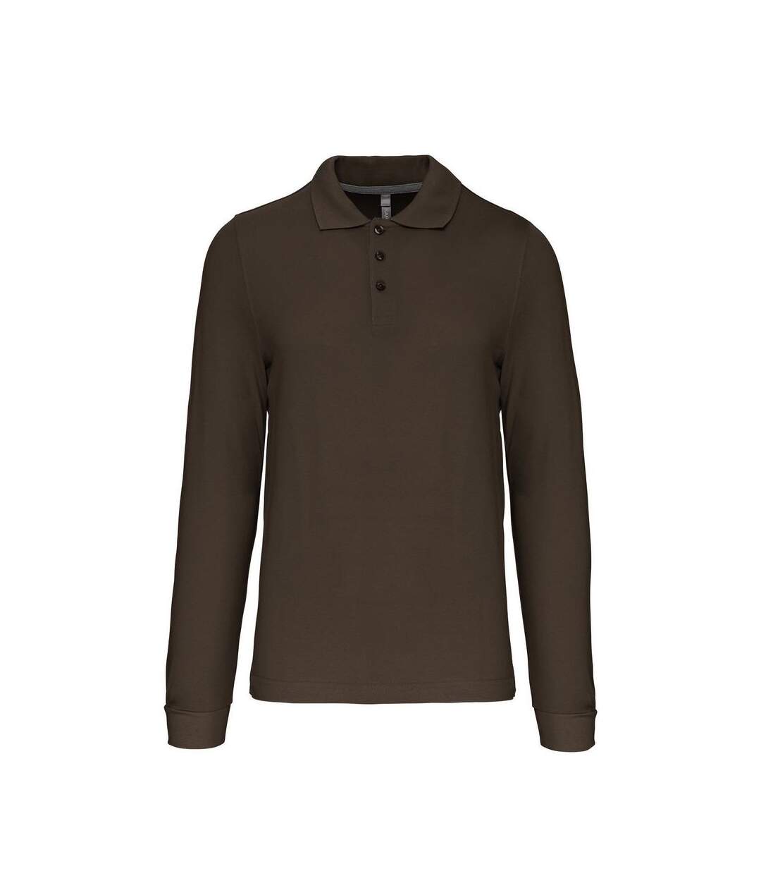 Polo manches longues - Homme - K243 - vert kaki-1